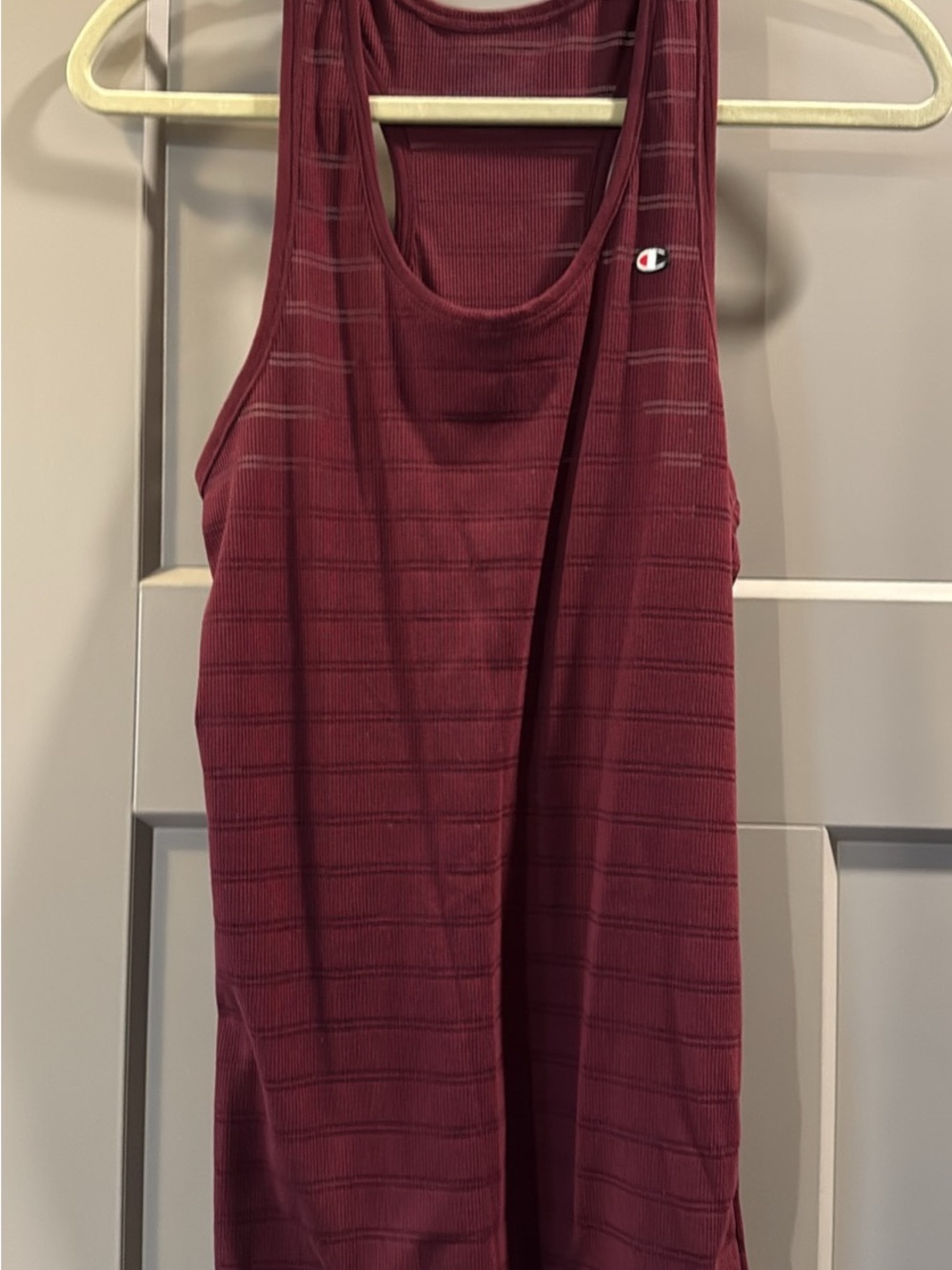 Champion Women's Maroon Ribbed Tank Top